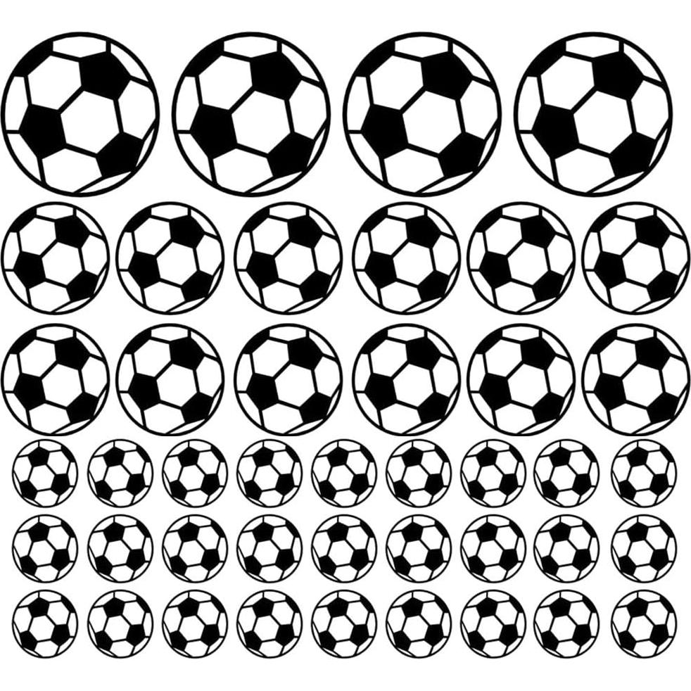 Calcomanías de Fútbol SITAKE 43 Pcs Vinilo Impermeable