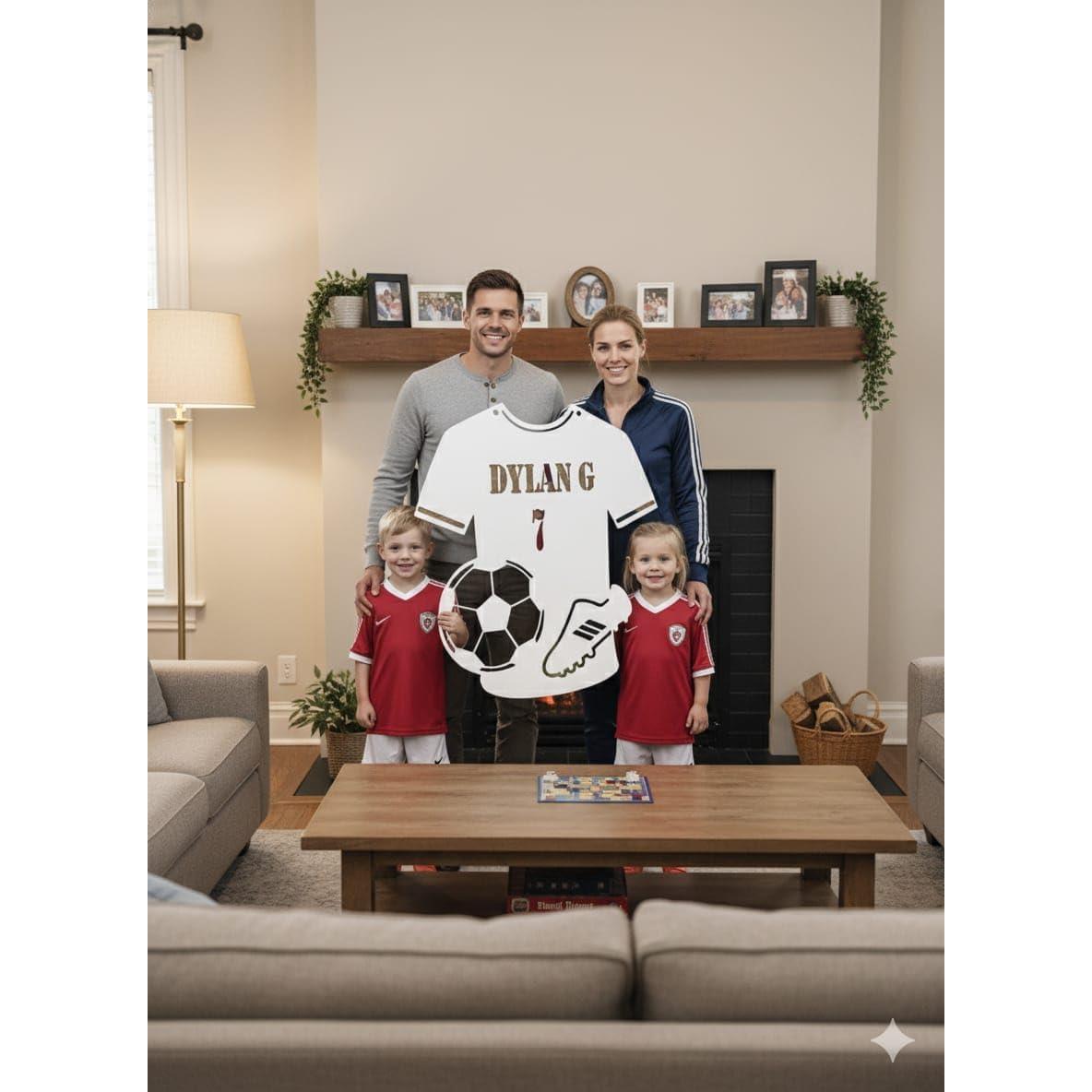 Luz de Pared LED Personalizada de Fútbol Forever - Camiseta con Nombre y Número