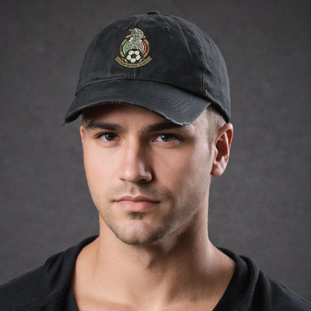 Gorra de Papá Bordada México Ajustable Verde Cazador