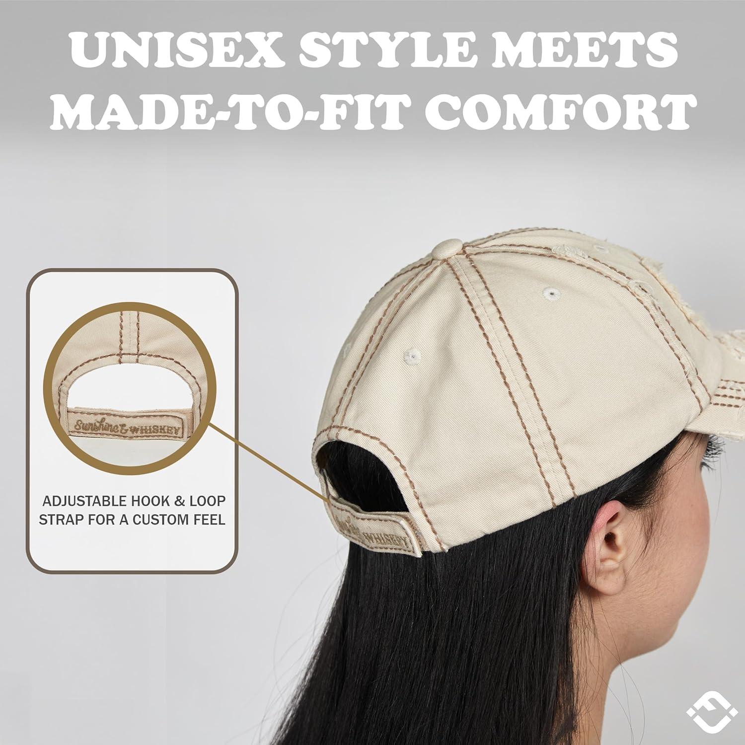 Gorra de béisbol vintage Funky Junque mujer ajustable algodón