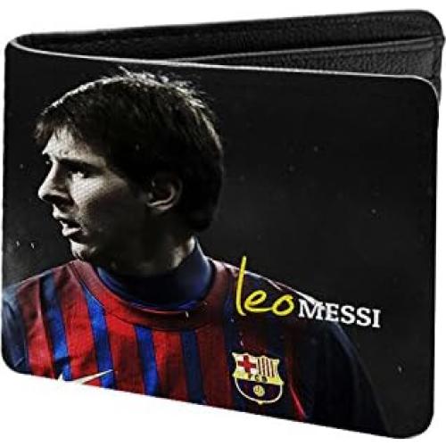 Cartera de PU Lionel Messi para Hombres y Niños - 11.5x2x9.5 cm