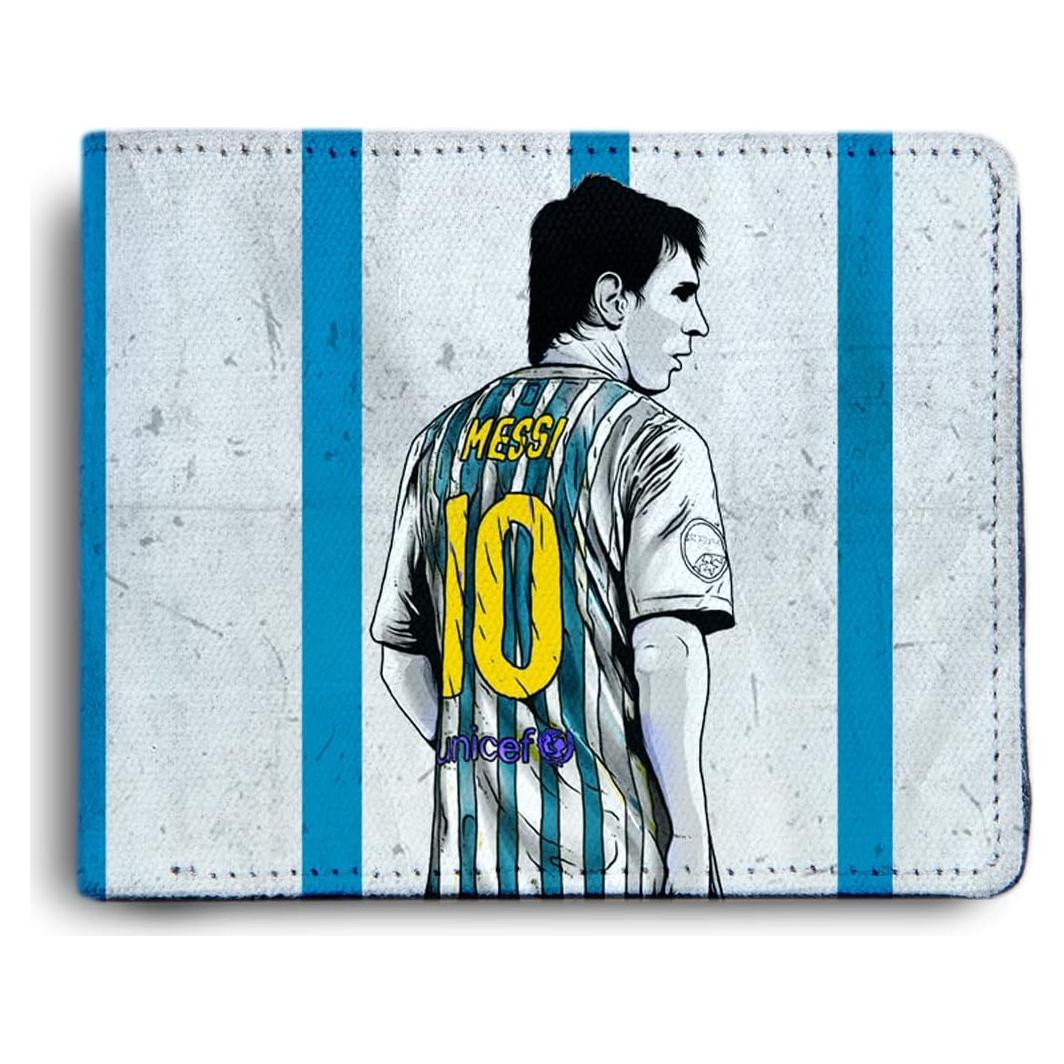 Cartera de PU Lionel Messi para Hombres y Niños - 7 Ranuras
