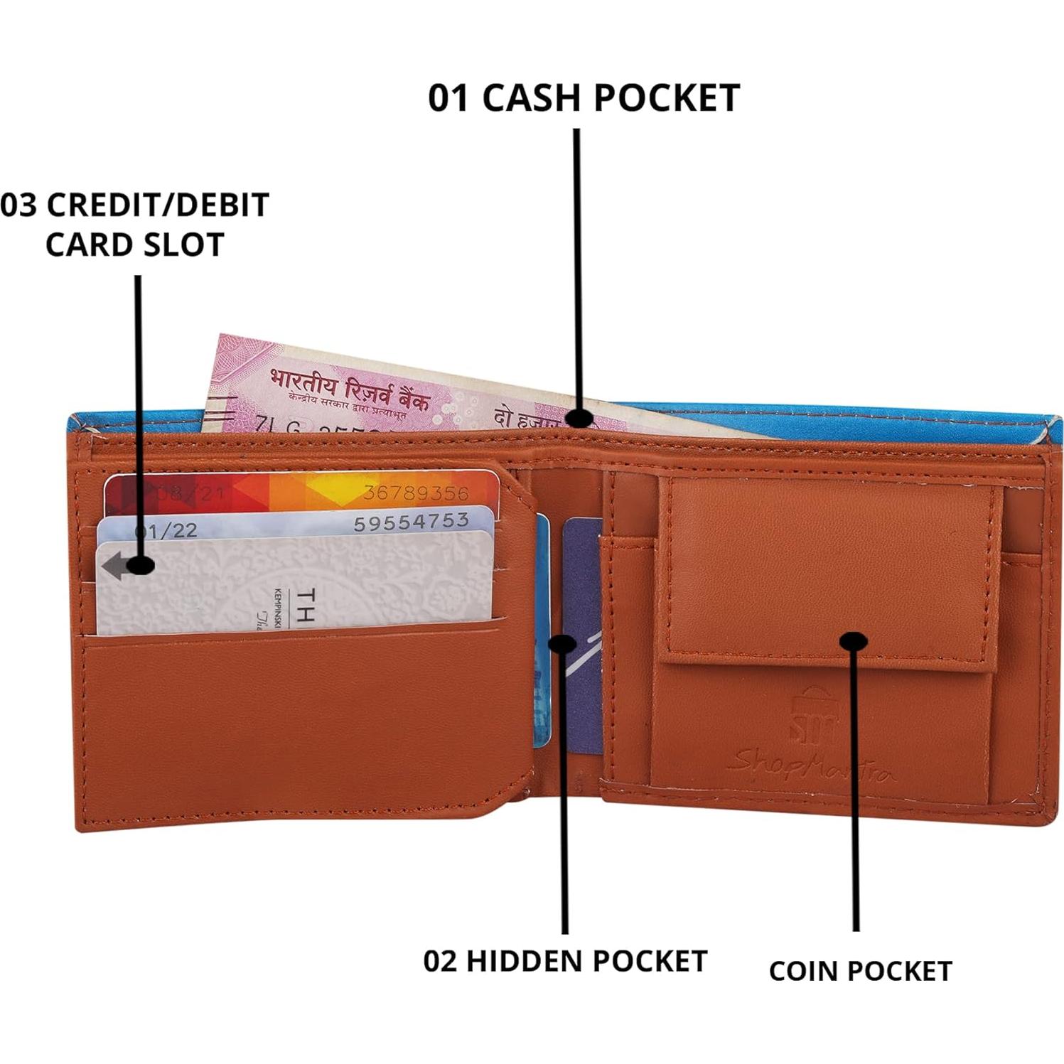 Cartera de PU Lionel Messi para Hombres y Niños - 7 Ranuras