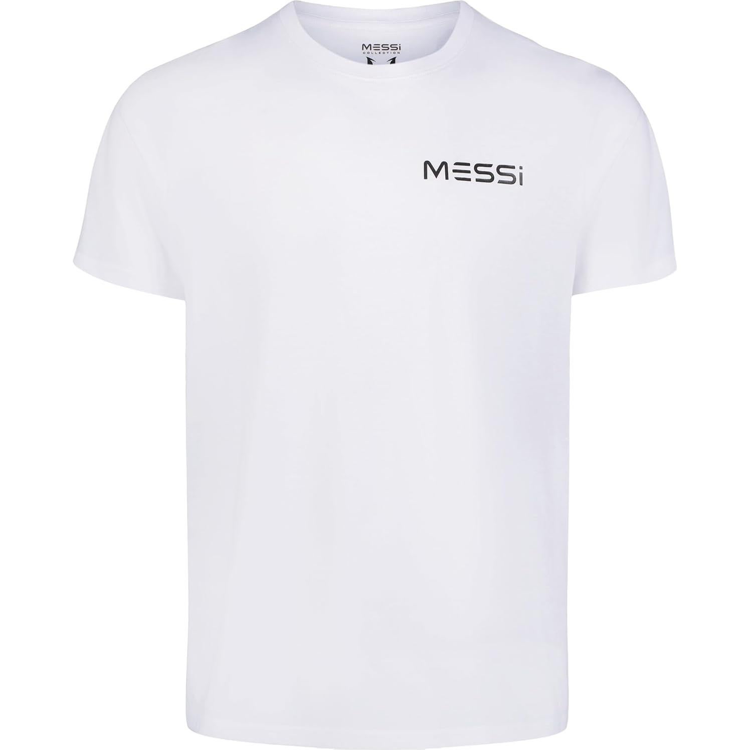 Camiseta Gráfica de Hombre Messi - Algodón, Talla G, Blanca
