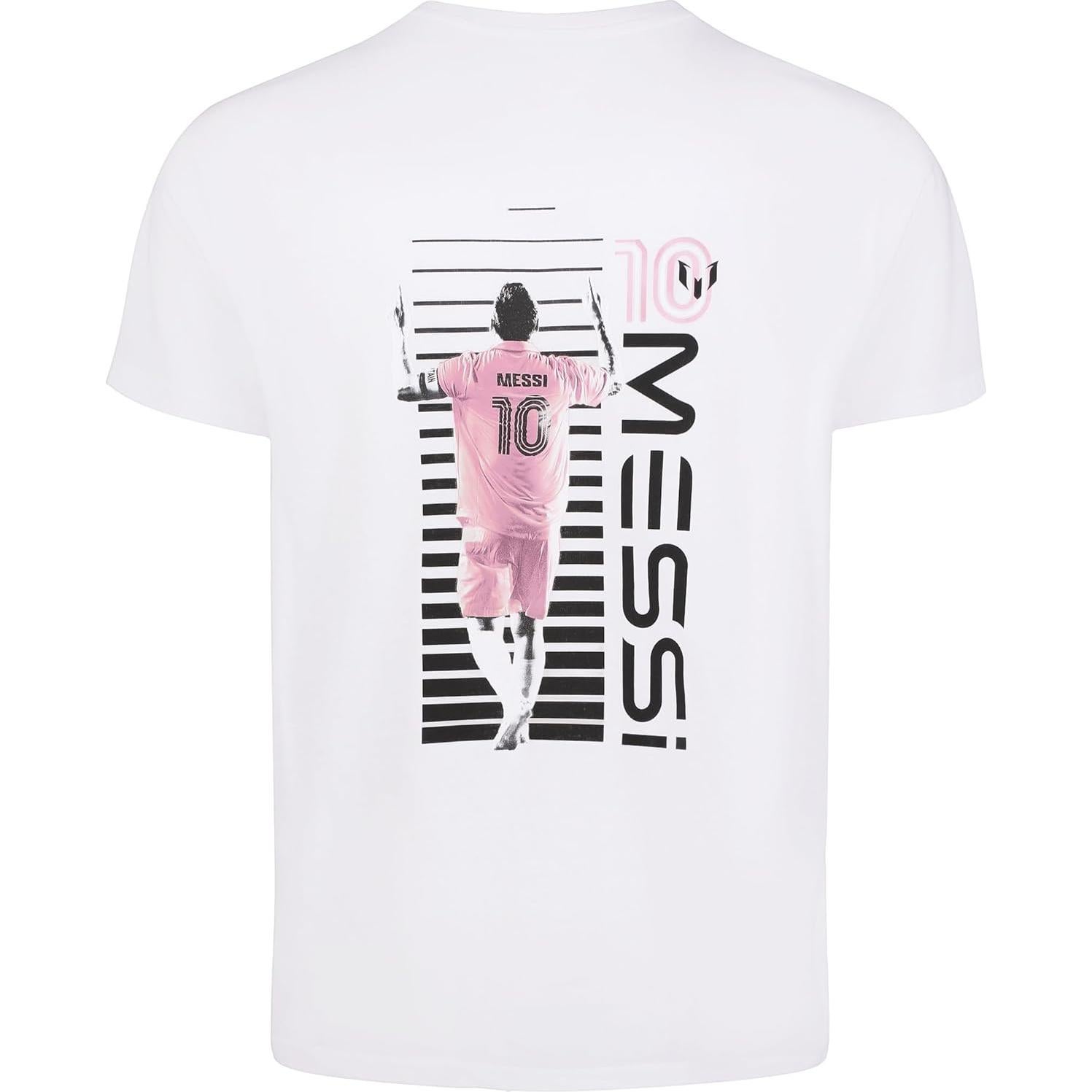 Camiseta Gráfica de Hombre Messi - Algodón, Talla G, Blanca