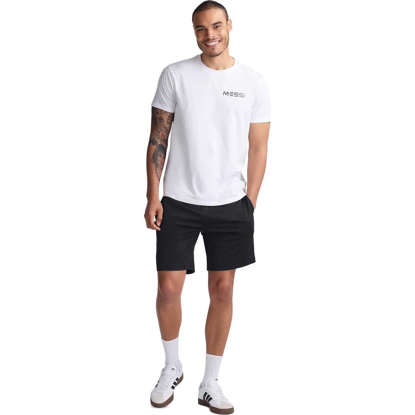 Camiseta Gráfica de Hombre Messi - Algodón, Talla G, Blanca