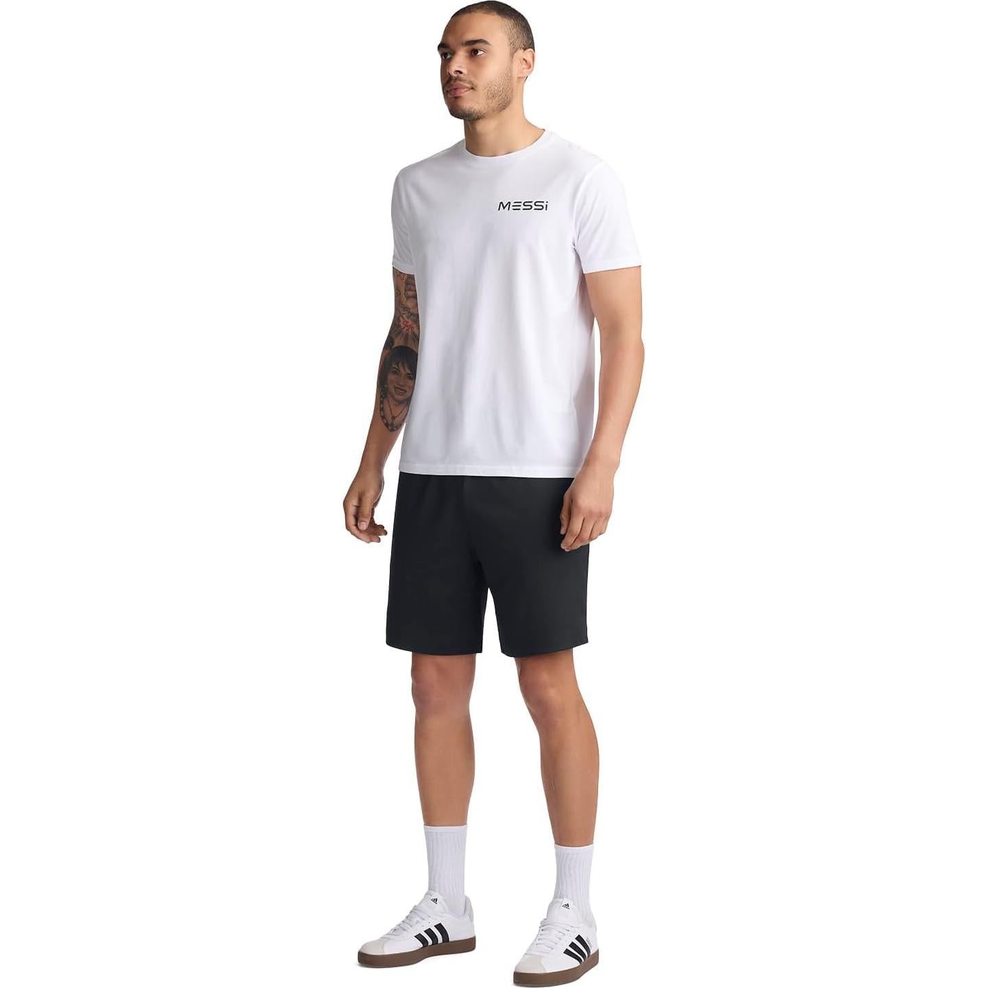 Camiseta Gráfica de Hombre Messi - Algodón, Talla G, Blanca