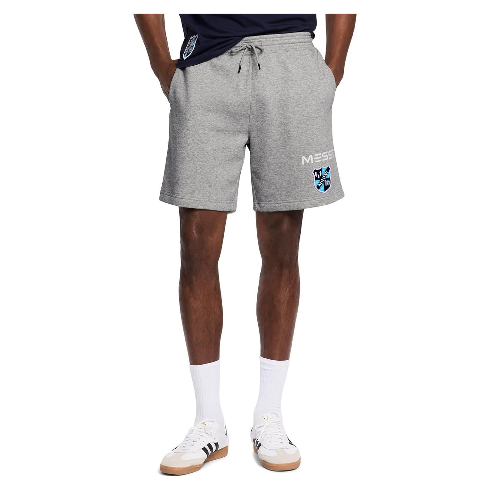 Pantalones Cortos de Forro Polar Messi para Hombre - Gris