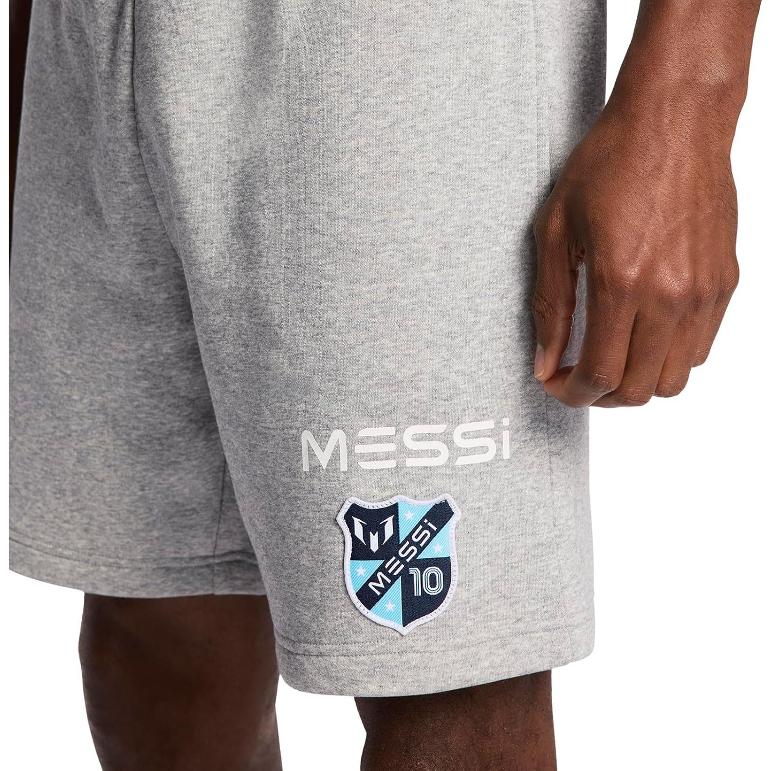 Pantalones Cortos de Forro Polar Messi para Hombre - Gris