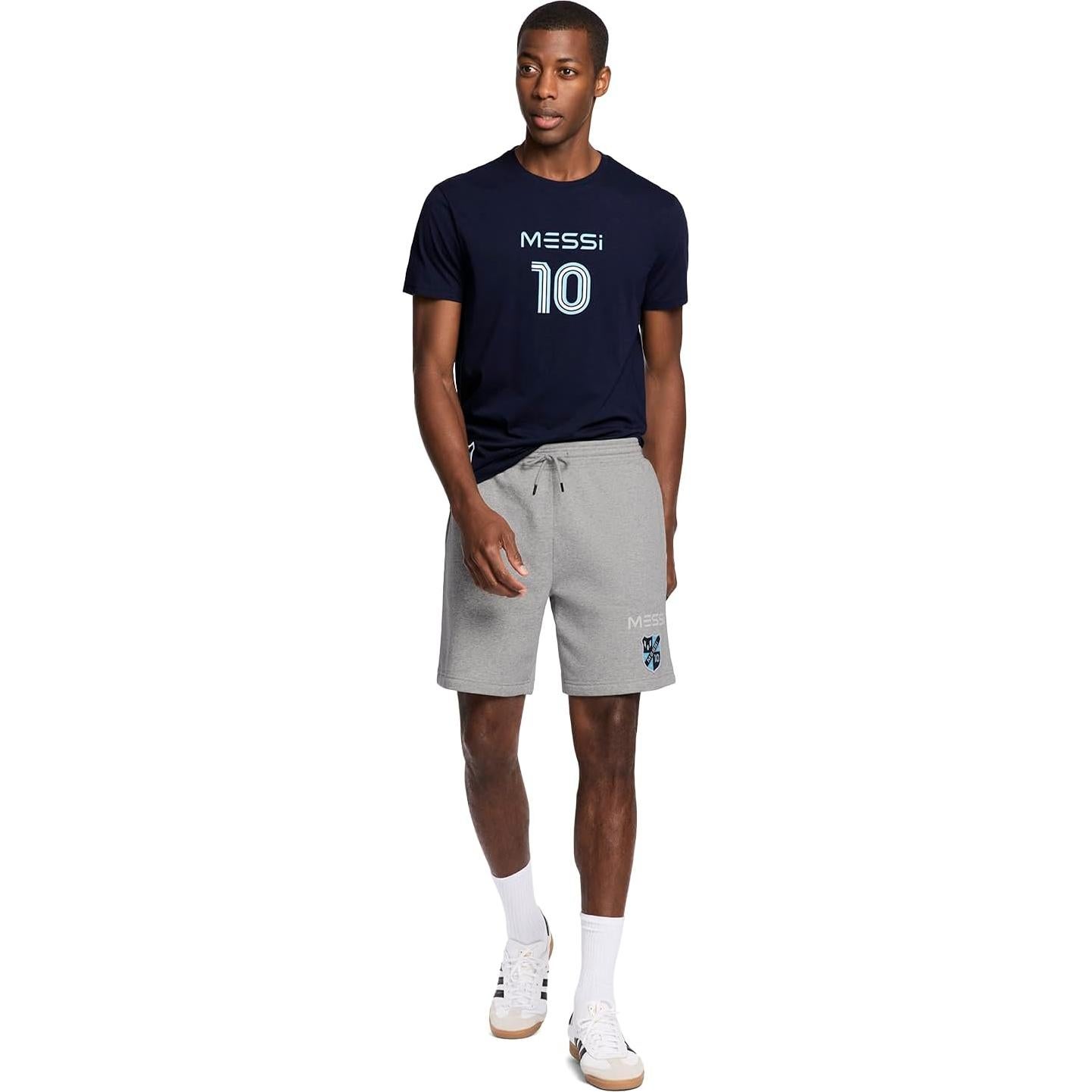 Pantalones Cortos de Forro Polar Messi para Hombre - Gris