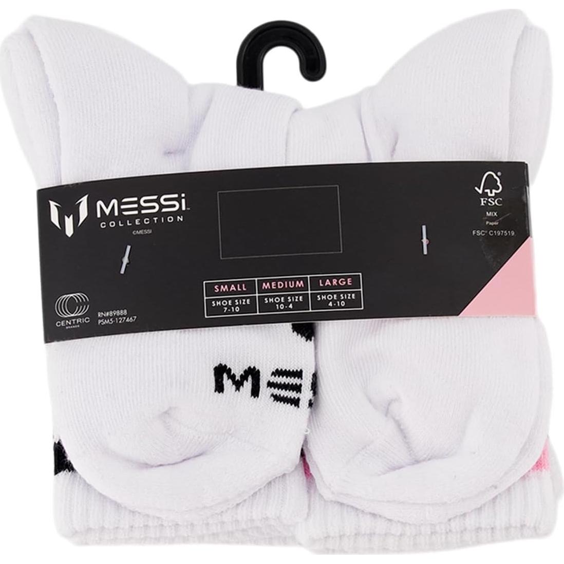 Calcetines de Messi para Niñas - Paquete de 6, Suaves y Cómodos