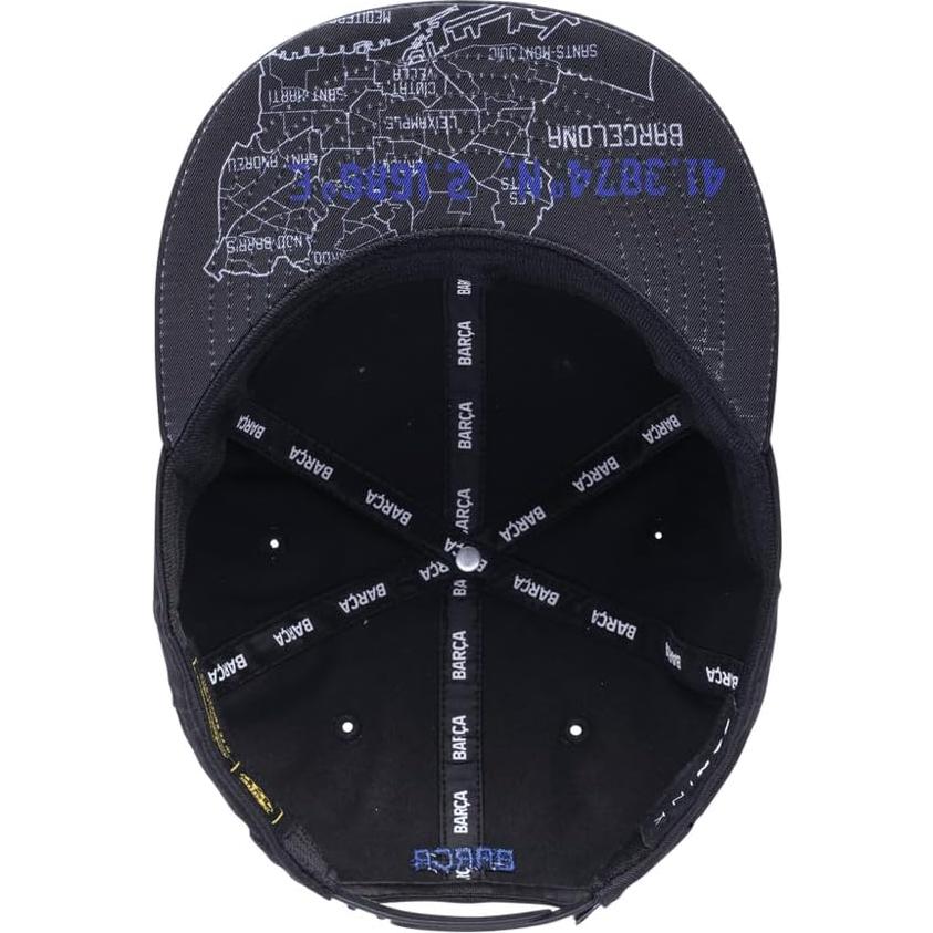 Gorra Snapback FC Barcelona Locale - Diseño Coordenadas Negro