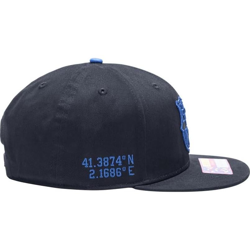 Gorra Snapback FC Barcelona Locale - Diseño Coordenadas Negro