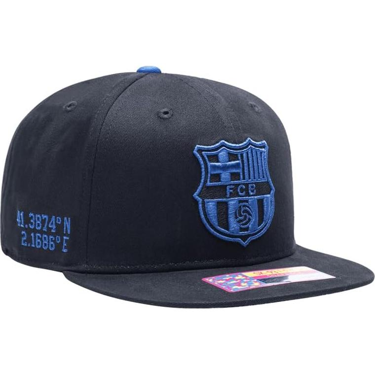 Gorra Snapback FC Barcelona Locale - Diseño Coordenadas Negro