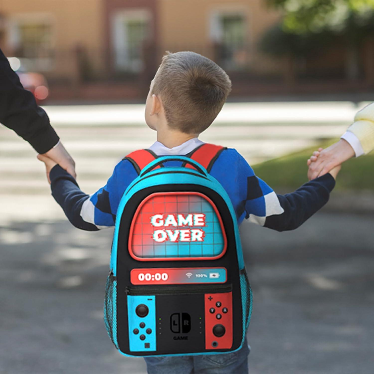 Mochila Escolar Gamer YOZIRIBO 29x20x40cm Resistente Agua