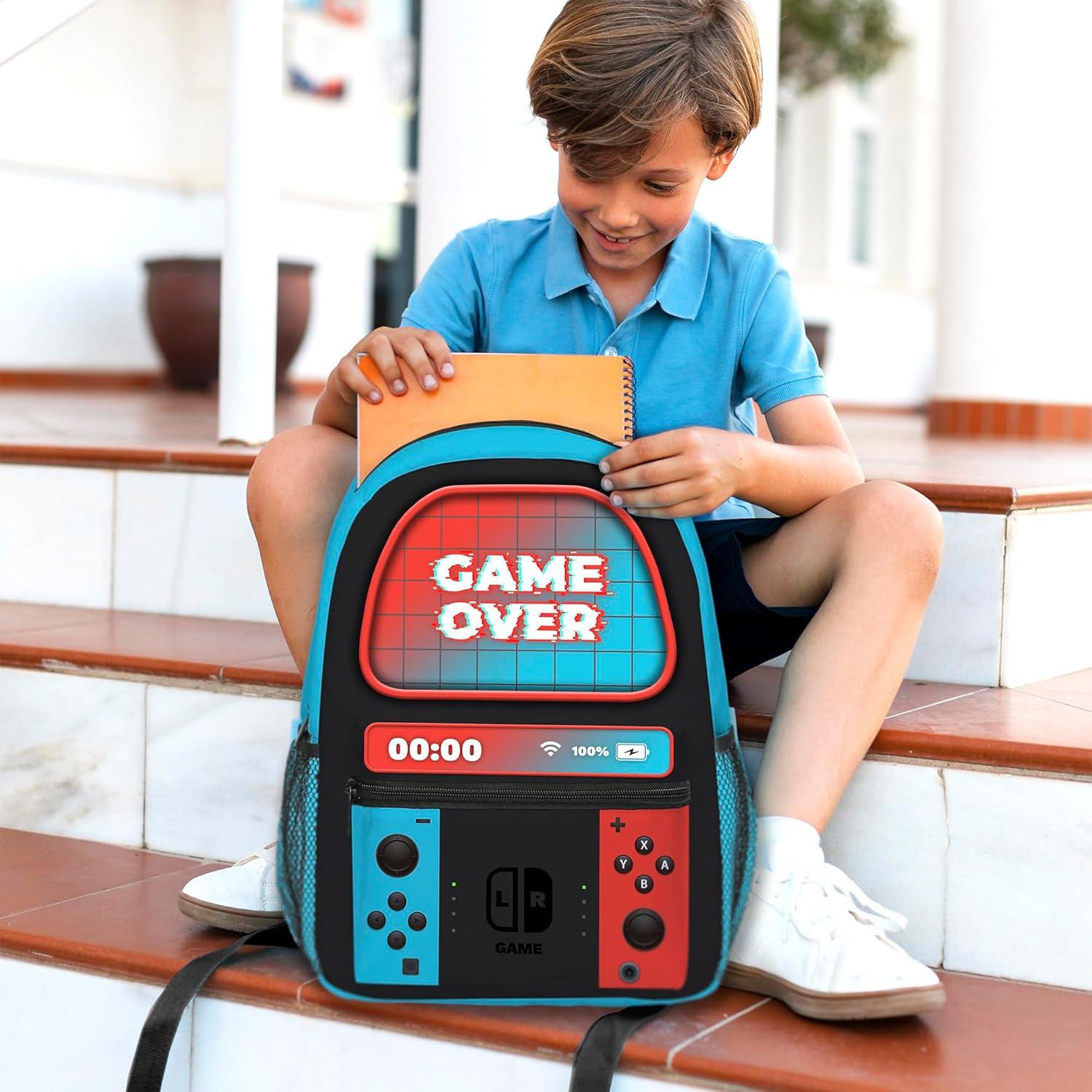 Mochila Escolar Gamer YOZIRIBO 29x20x40cm Resistente Agua