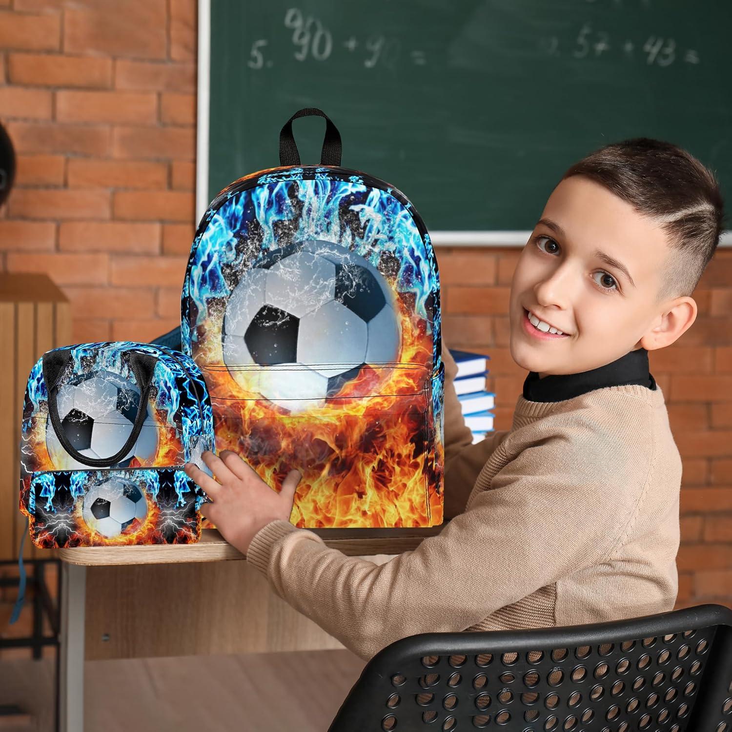 Juego de Mochilas de Fútbol Batantec 3 Piezas para Niños