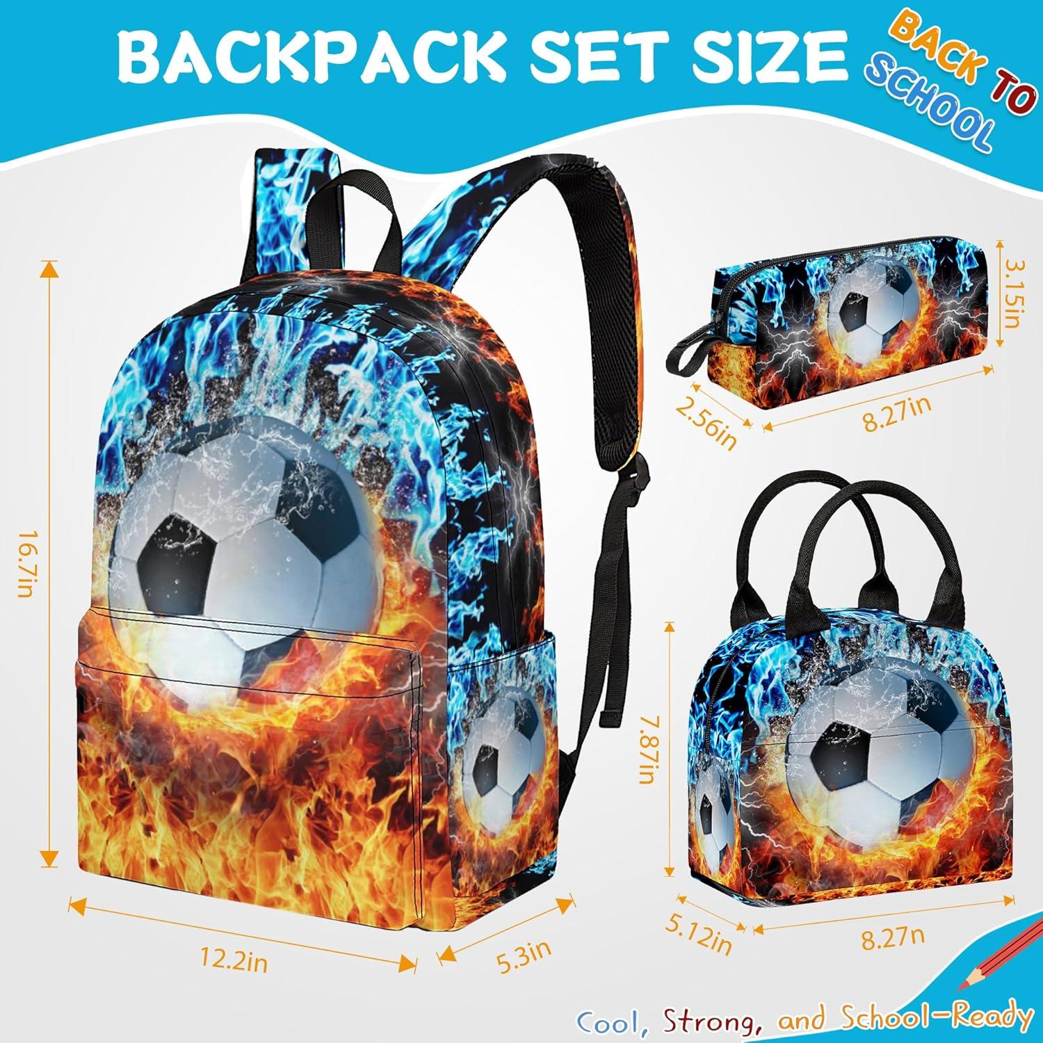 Juego de Mochilas de Fútbol Batantec 3 Piezas para Niños