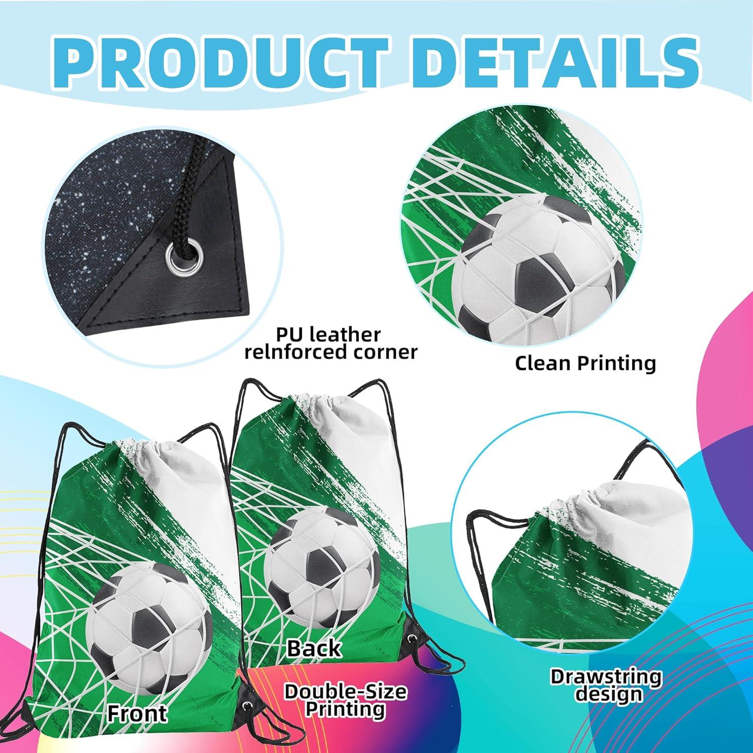 Mochila con cordón de fútbol HJKLONE 42x34 cm 30L