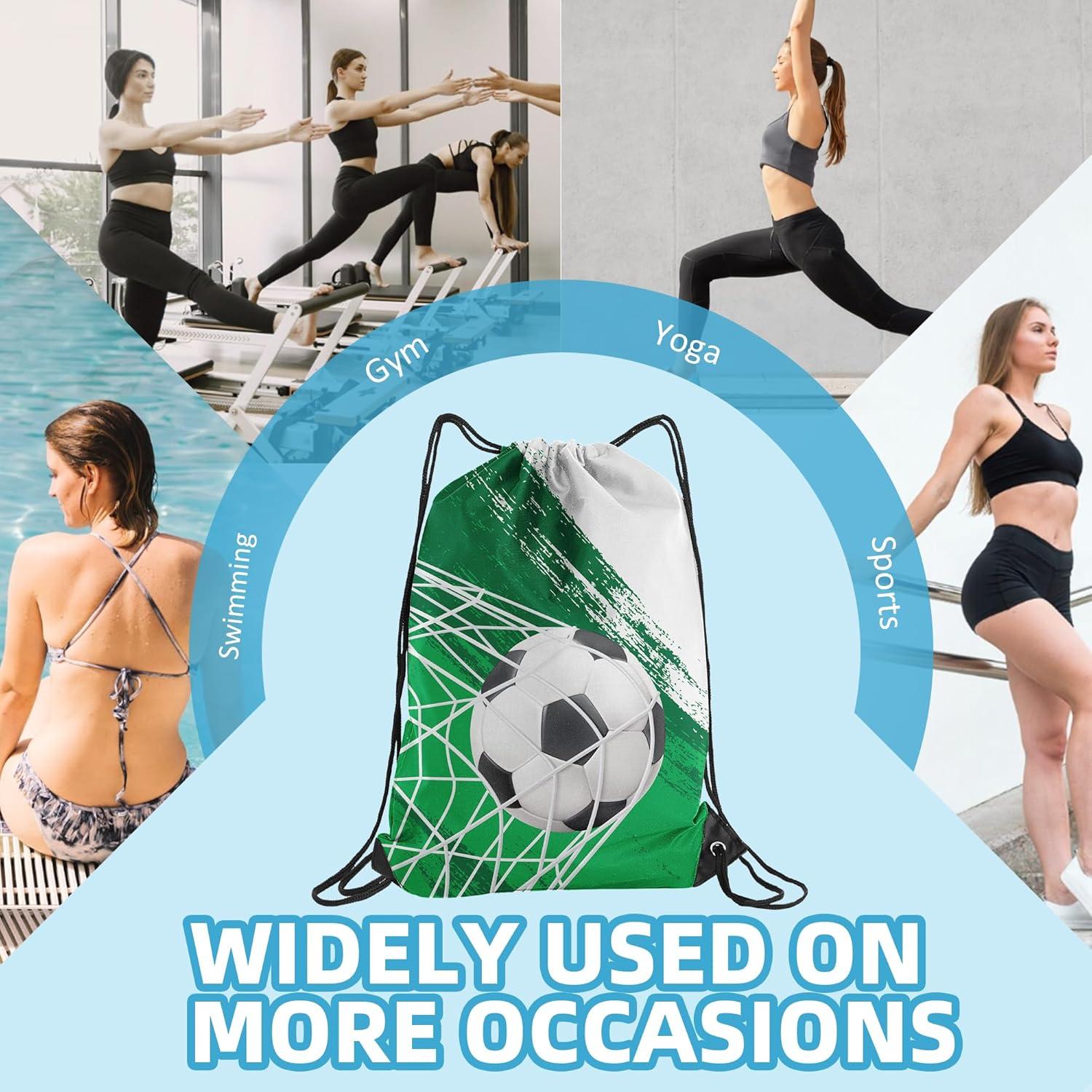 Mochila con cordón de fútbol HJKLONE 42x34 cm 30L