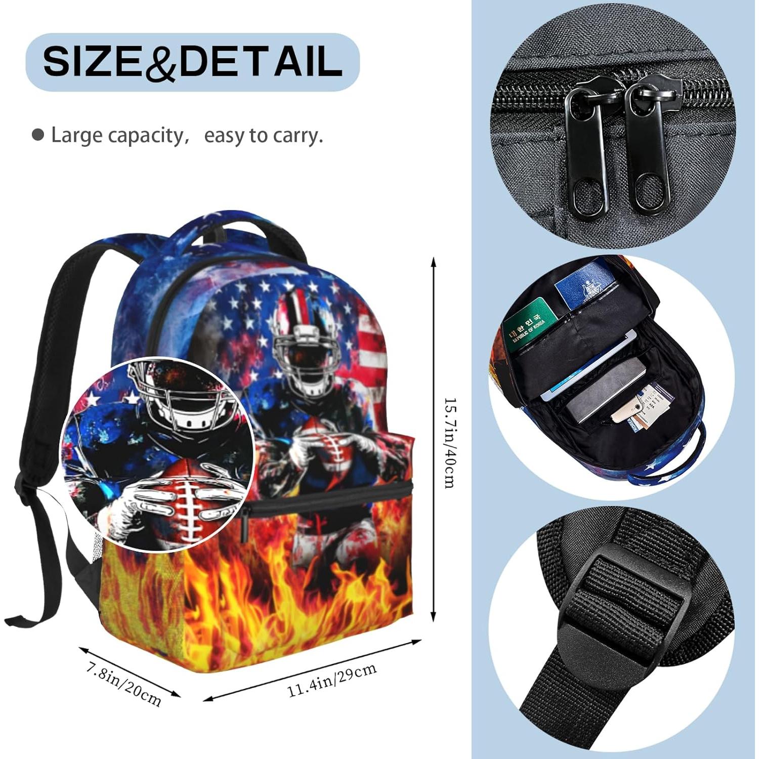 Mochila Escolar Deportiva para Niños 40x29x20cm - Unisex