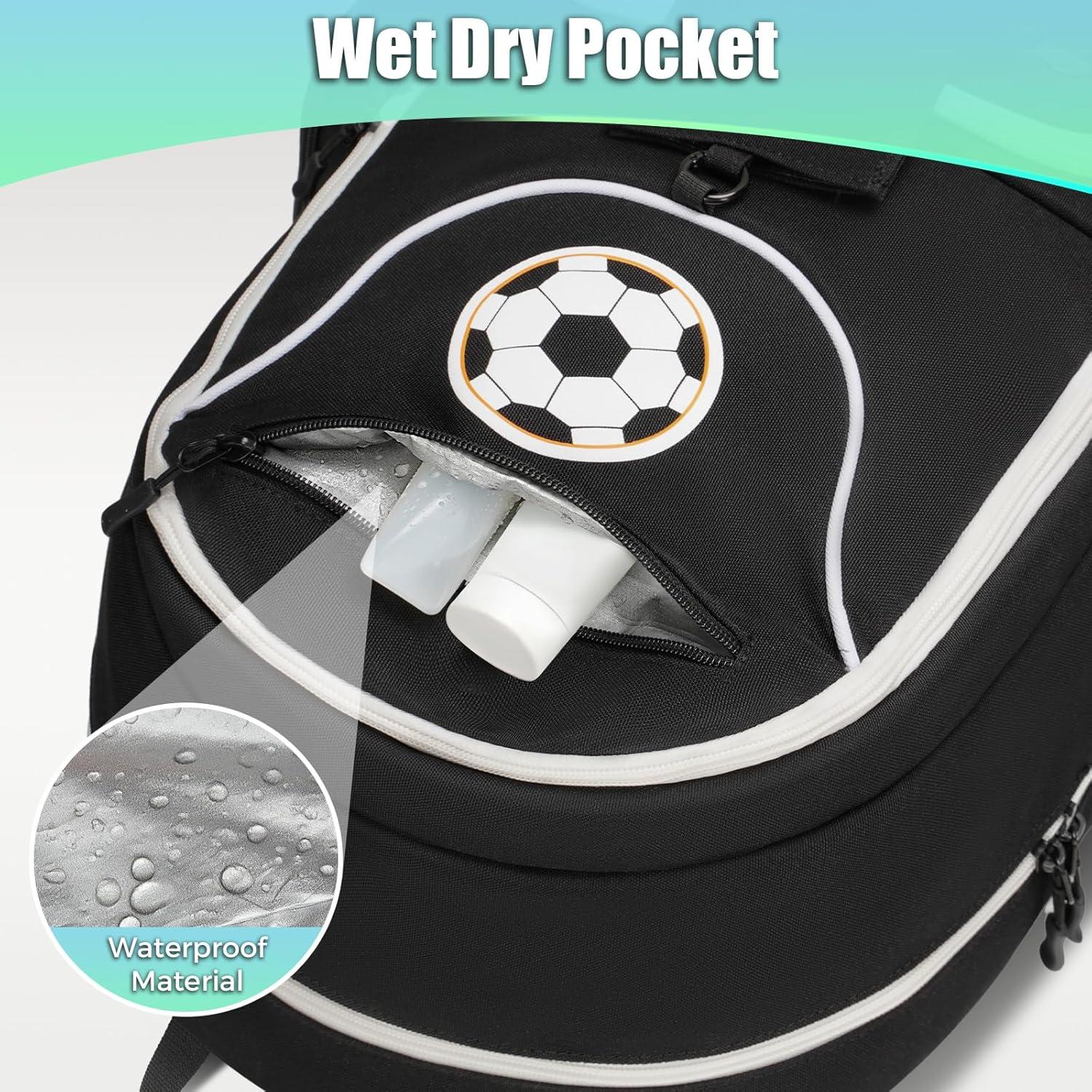 Mochila de Fútbol YOREPEK 28L con Compartimento para Laptop 15.6"