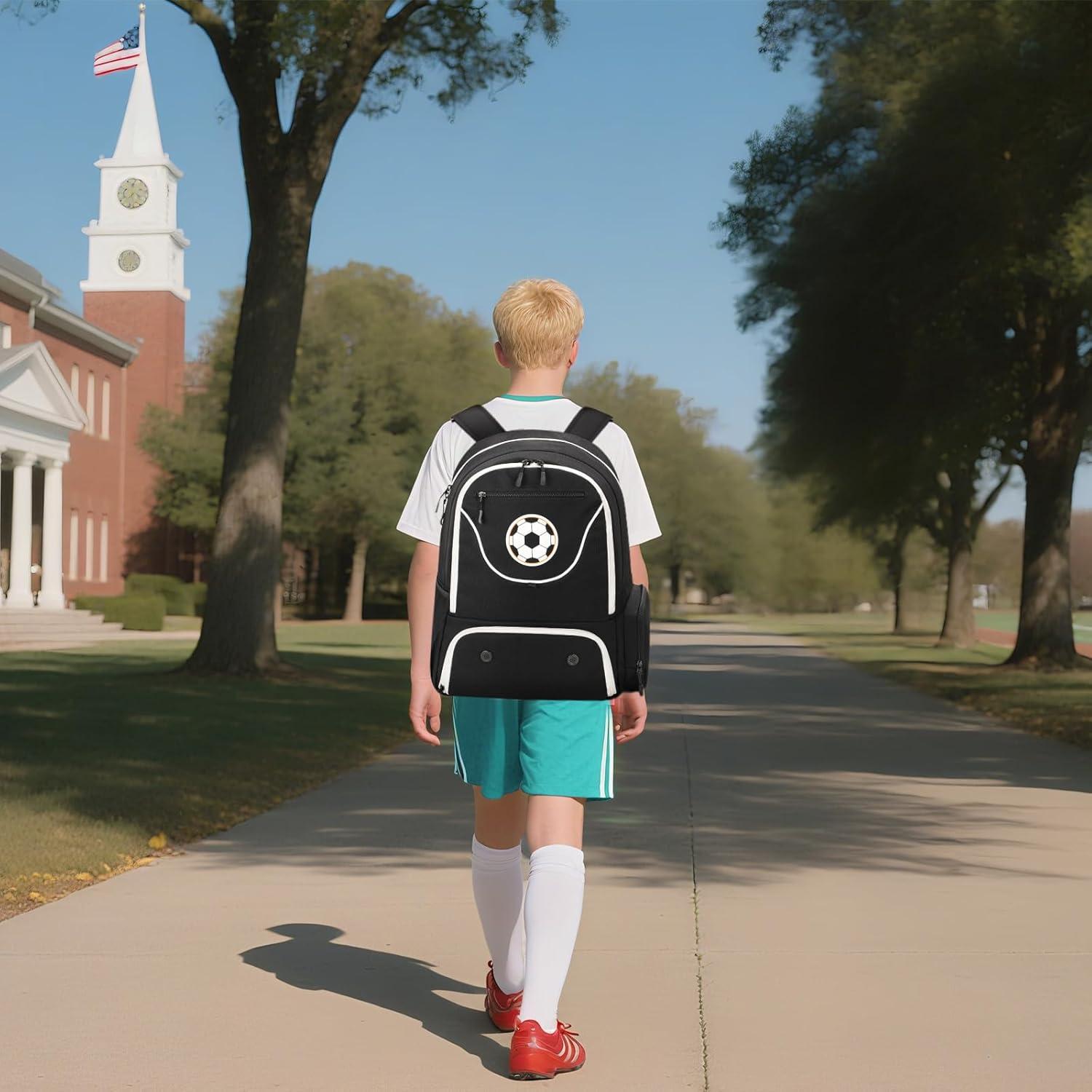 Mochila de Fútbol YOREPEK 28L con Compartimento para Laptop 15.6"