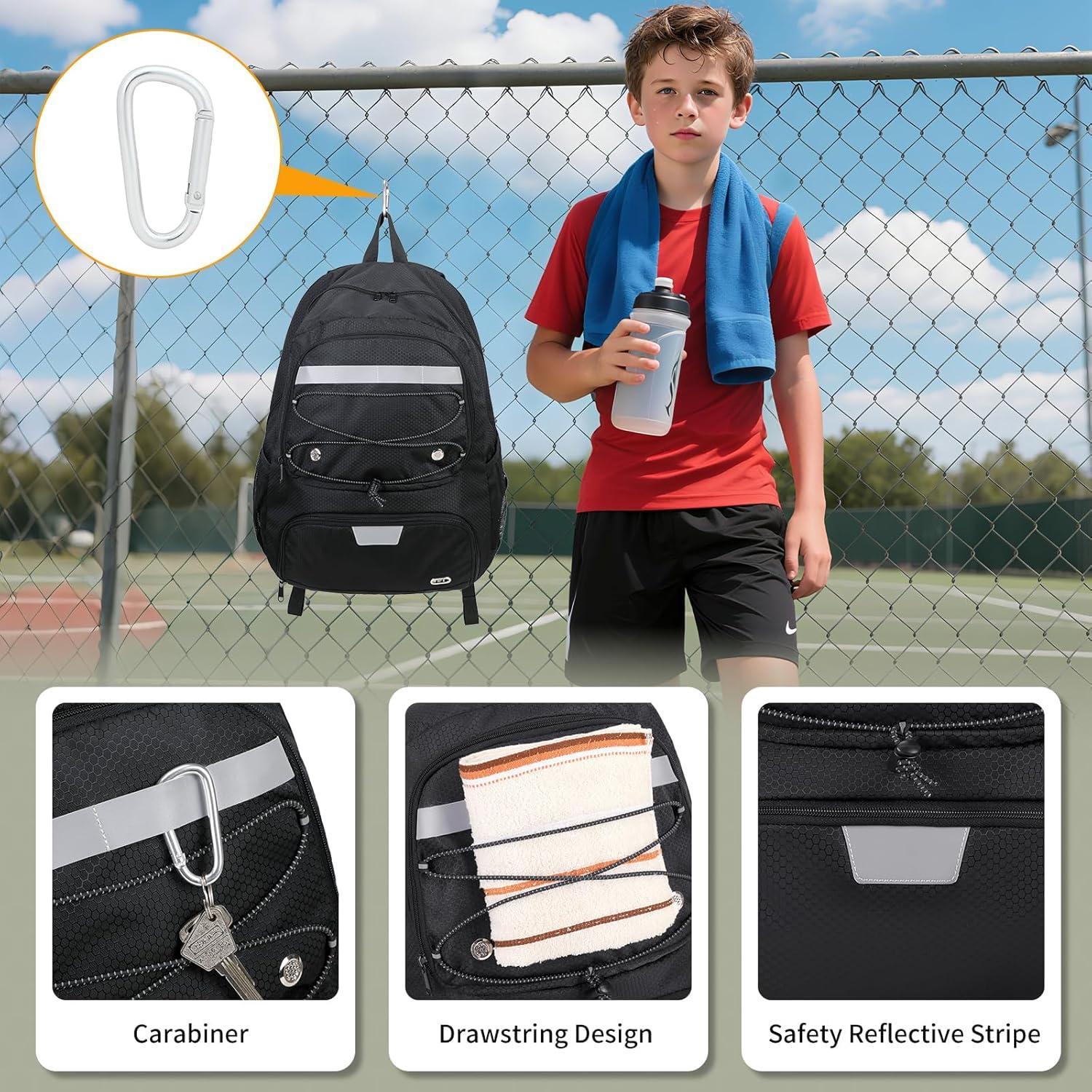 Mochila de Fútbol MUSEVOS Ms-1226-BK 32L Negra con Compartimentos