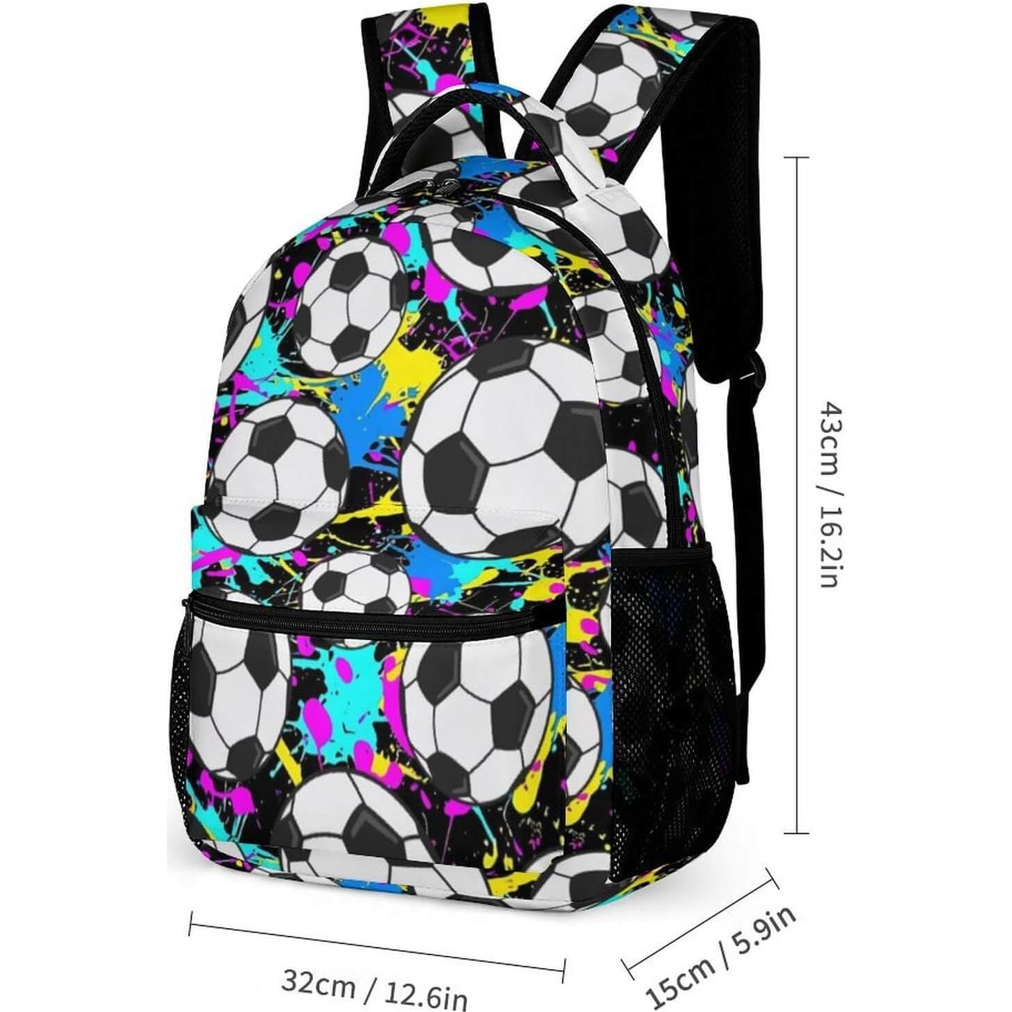 Mochila Escolar de Fútbol ZCJB-WSRY 40.6 cm Ajustable Ligera