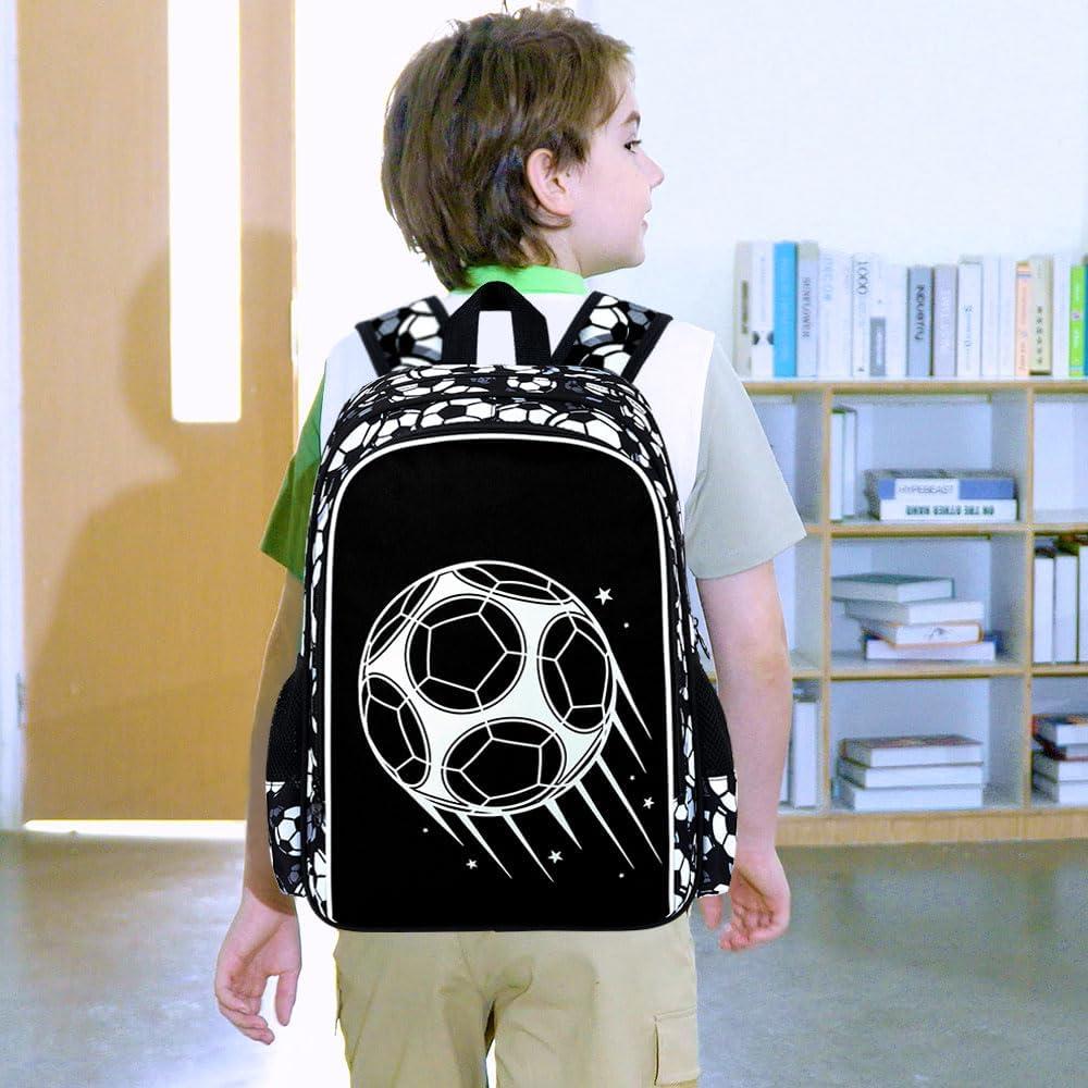 Set de Mochilas Escolares ZLYERT 3 en 1 para Niños - Fútbol