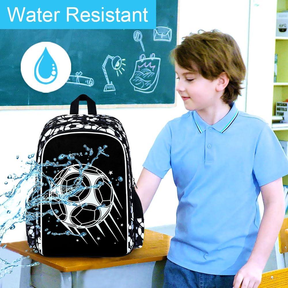 Set de Mochilas Escolares ZLYERT 3 en 1 para Niños - Fútbol