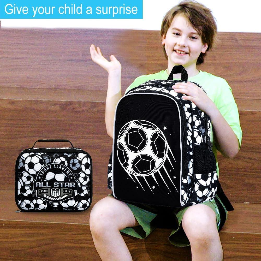 Set de Mochilas Escolares ZLYERT 3 en 1 para Niños - Fútbol