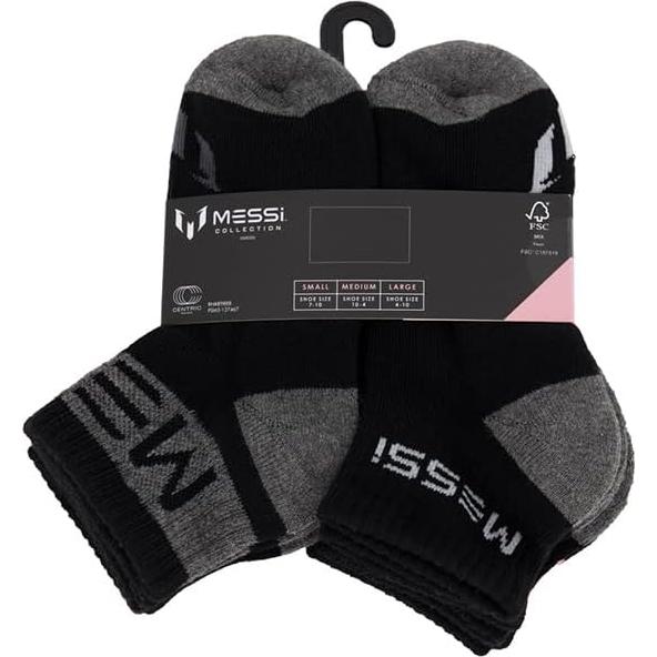 Calcetines de Tobillo Messi para Niños - Paquete de 6 Unidades