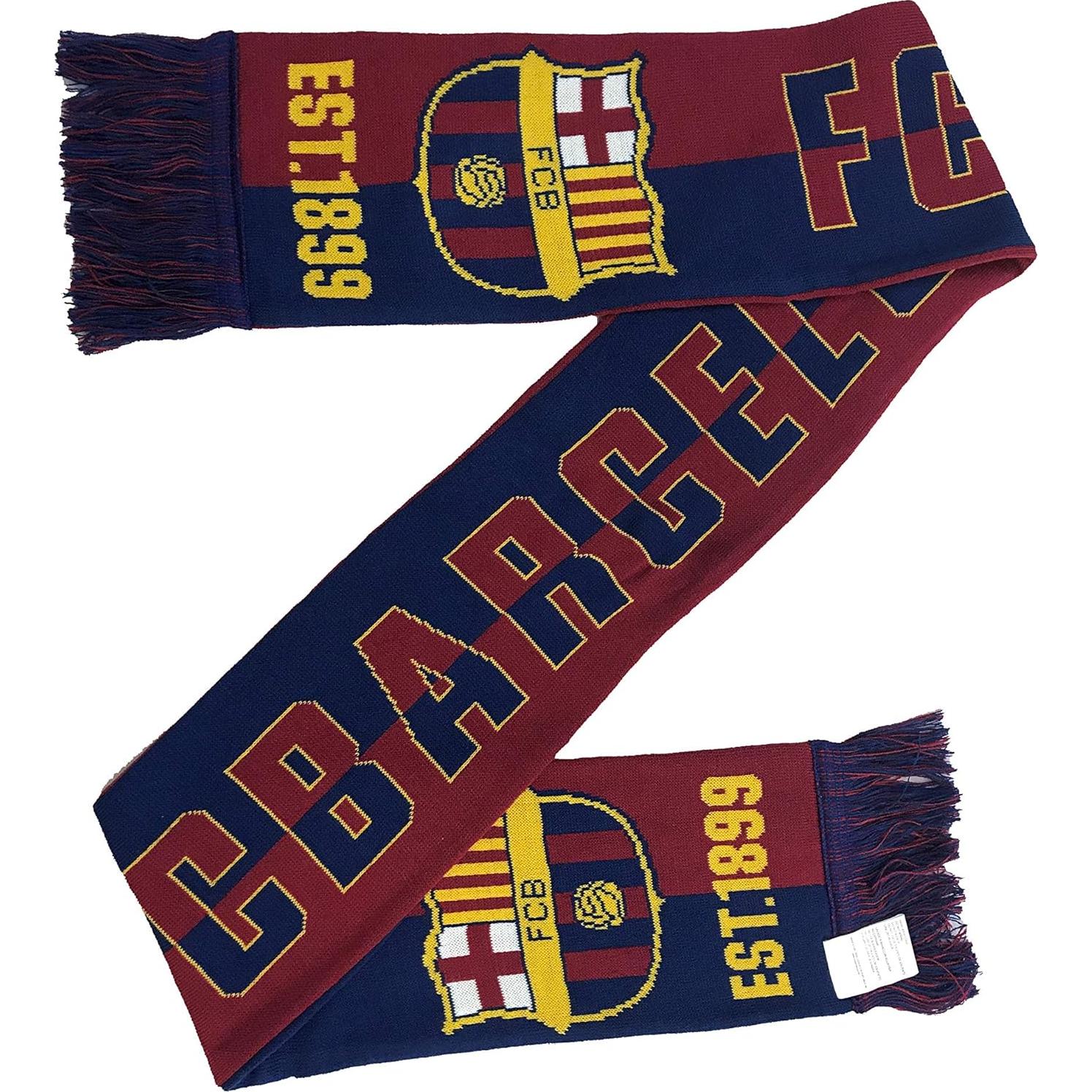 Bufanda reversible FC Barcelona 147 cm acrílico oficial