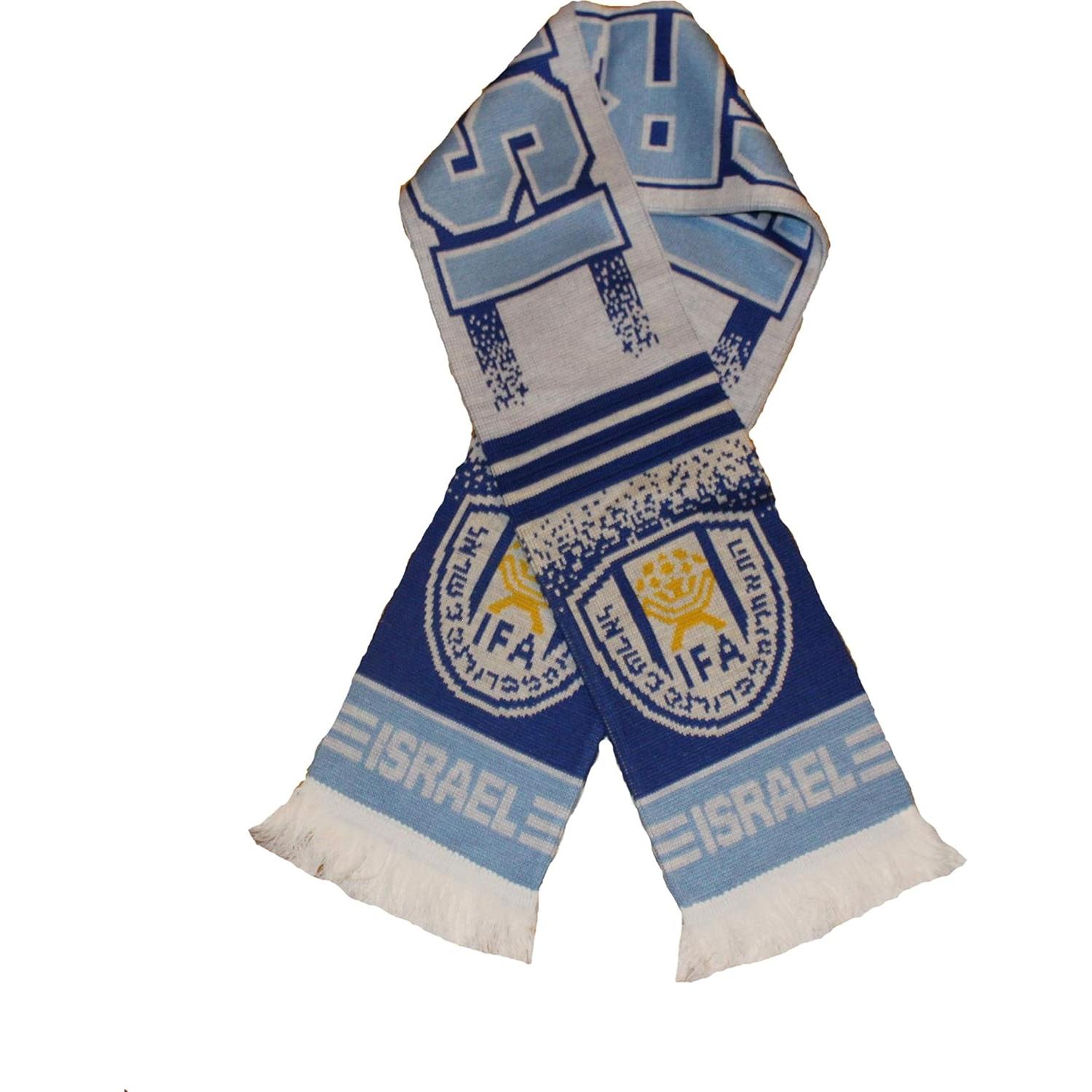 Bufanda de Fanático de Fútbol Israel | Tejido Acrílico Premium