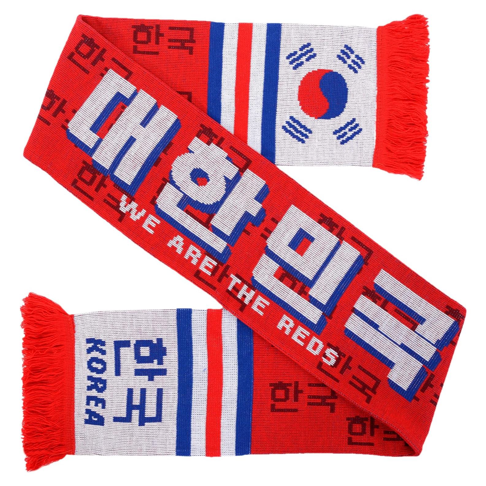 Bufanda de Fútbol Corea del Sur Euroscarves 145x18 cm