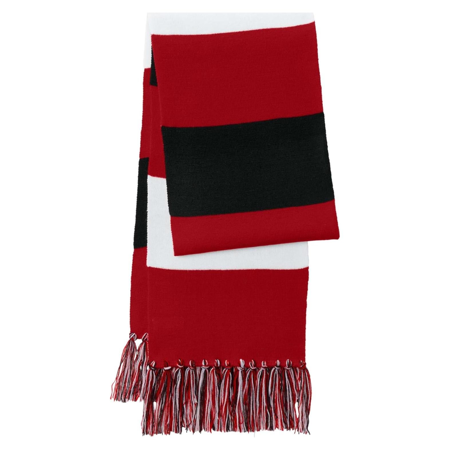 Bufanda Unisex Sport-Tek STA02 a Rayas con Flecos - OSFA