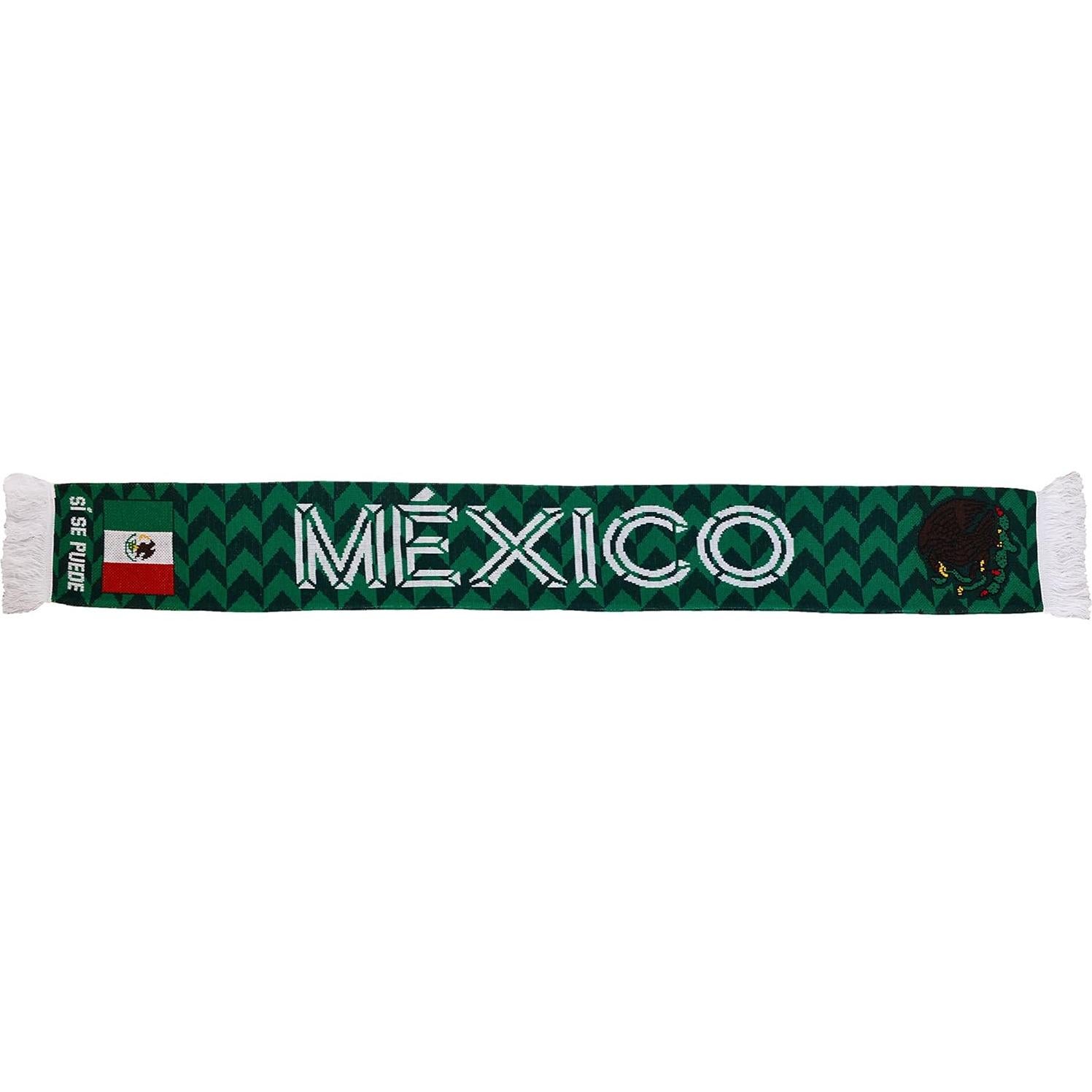 Bufanda de Fútbol México Euroscarves Doble Cara 145x18 cm