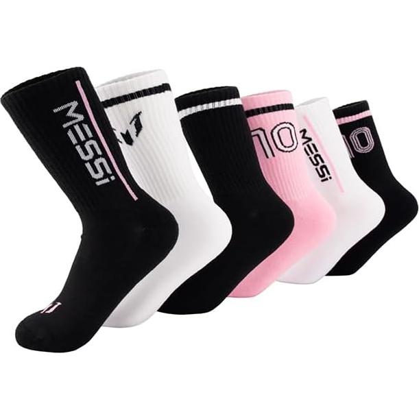 Calcetines No-Show Messi para Niñas - Paquete de 6 Suaves