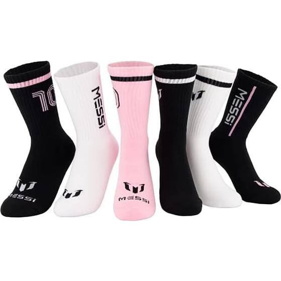 Calcetines No-Show Messi para Niñas - Paquete de 6 Suaves