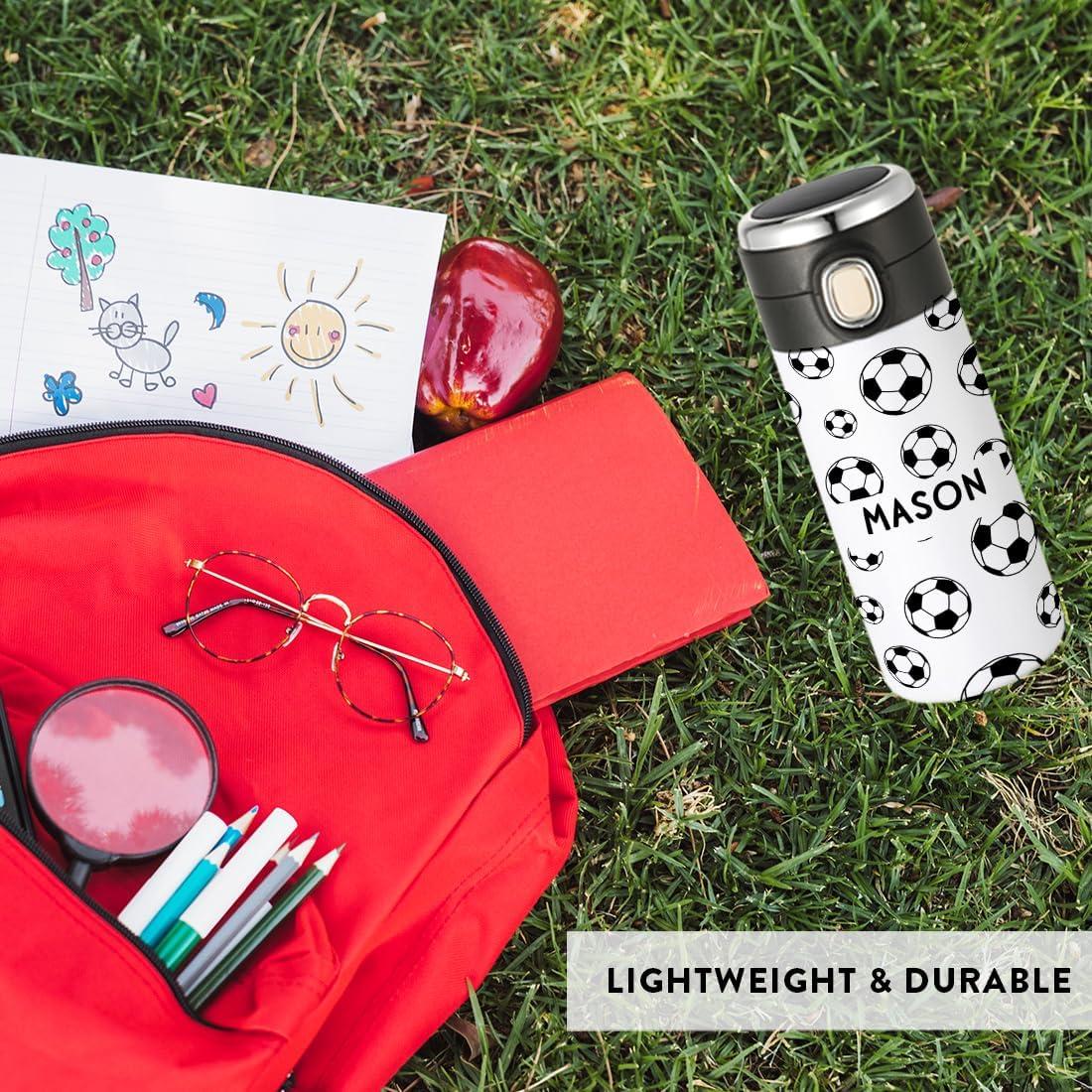 Vaso de Acero Inoxidable Personalizado Andaz Press Fútbol 10oz