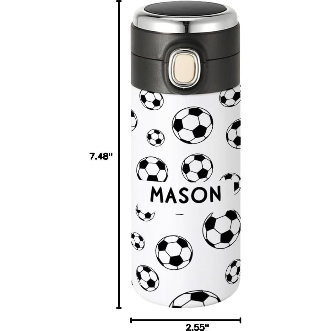 Vaso de Acero Inoxidable Personalizado Andaz Press Fútbol 10oz