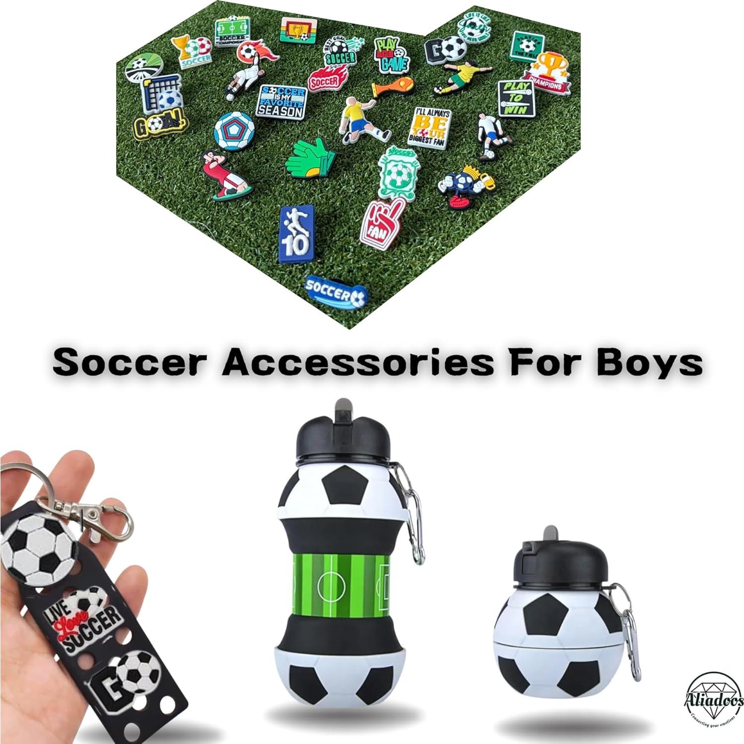 Botella de Agua Plegable Fútbol ALIADOOS 532 ml + 30 Charms