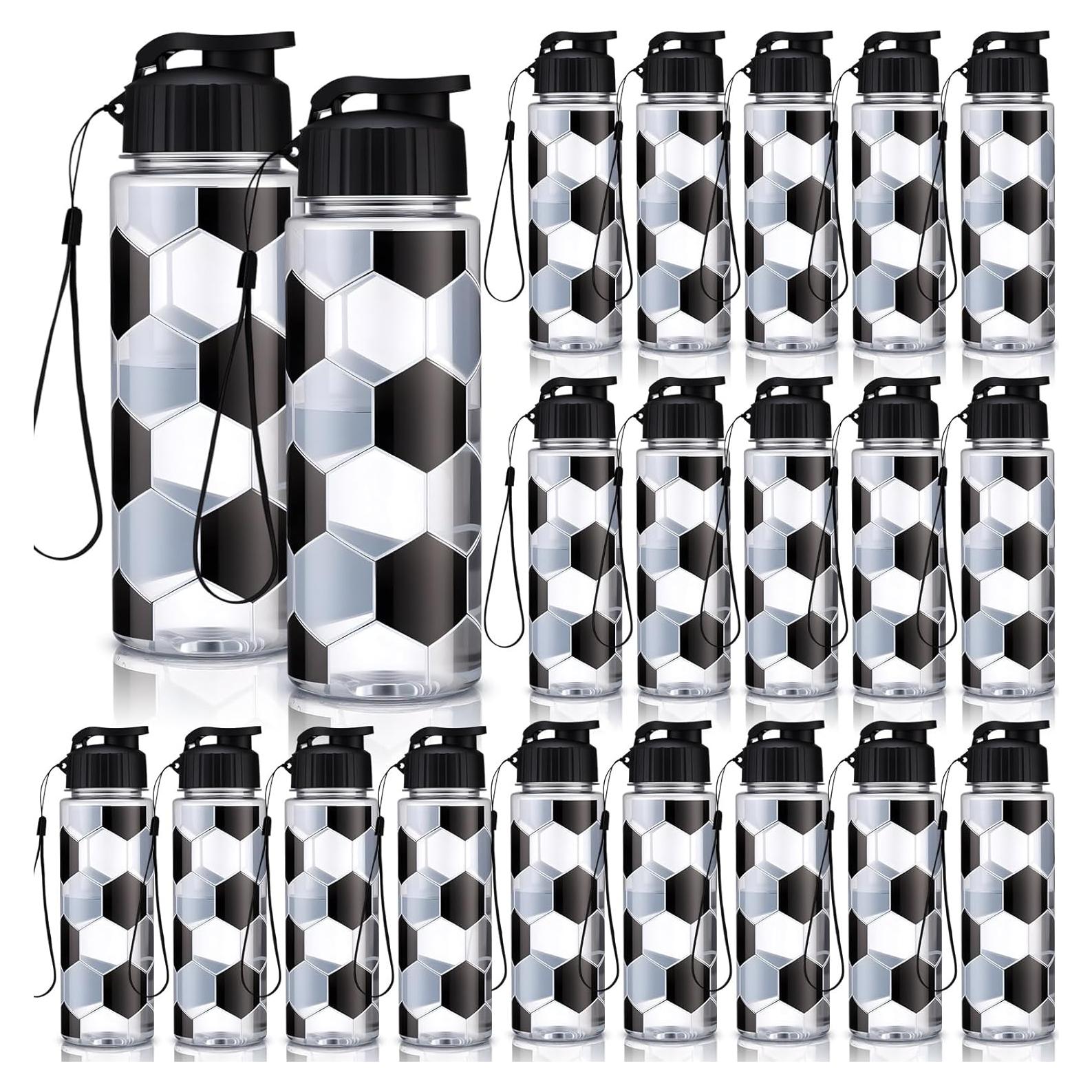 Mifoci 20 Botellas de Agua Deportivas de Fútbol 0.5 L Reutilizables