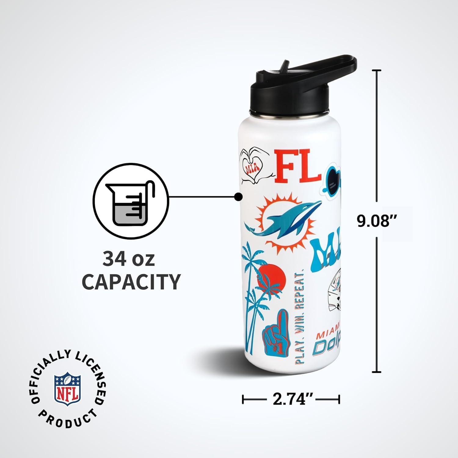 Botella de Agua 1000ml La Compañía de la Memoria NFL - Acero Inoxidable