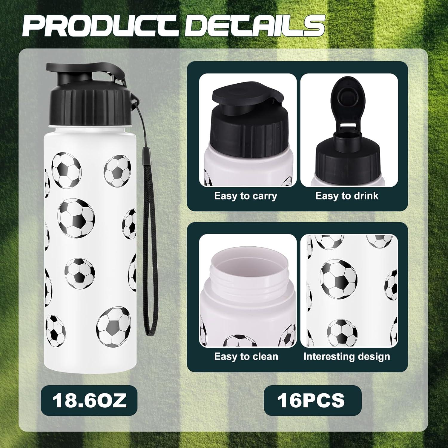 Set de 16 Botellas de Agua Reutilizables Olgaa 20 oz Fútbol