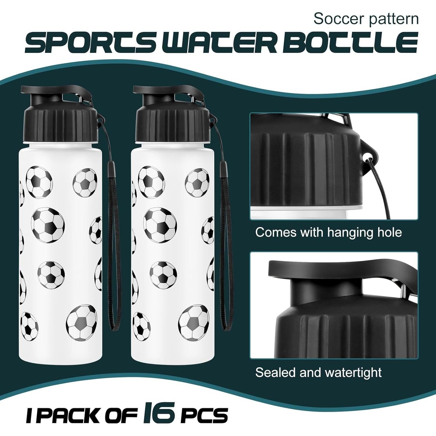 Set de 16 Botellas de Agua Reutilizables Olgaa 20 oz Fútbol