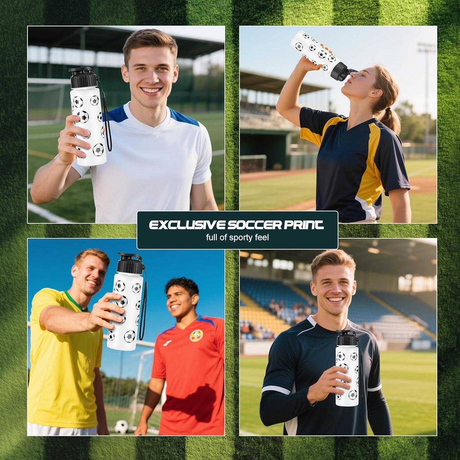 Set de 16 Botellas de Agua Reutilizables Olgaa 20 oz Fútbol