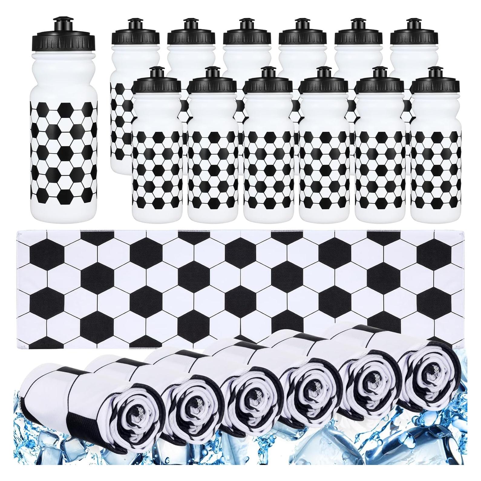 Kit Fiesta Deportiva HunnmingRe: 12 Botellas 591ml + 12 Toallas 101.6x30.5cm