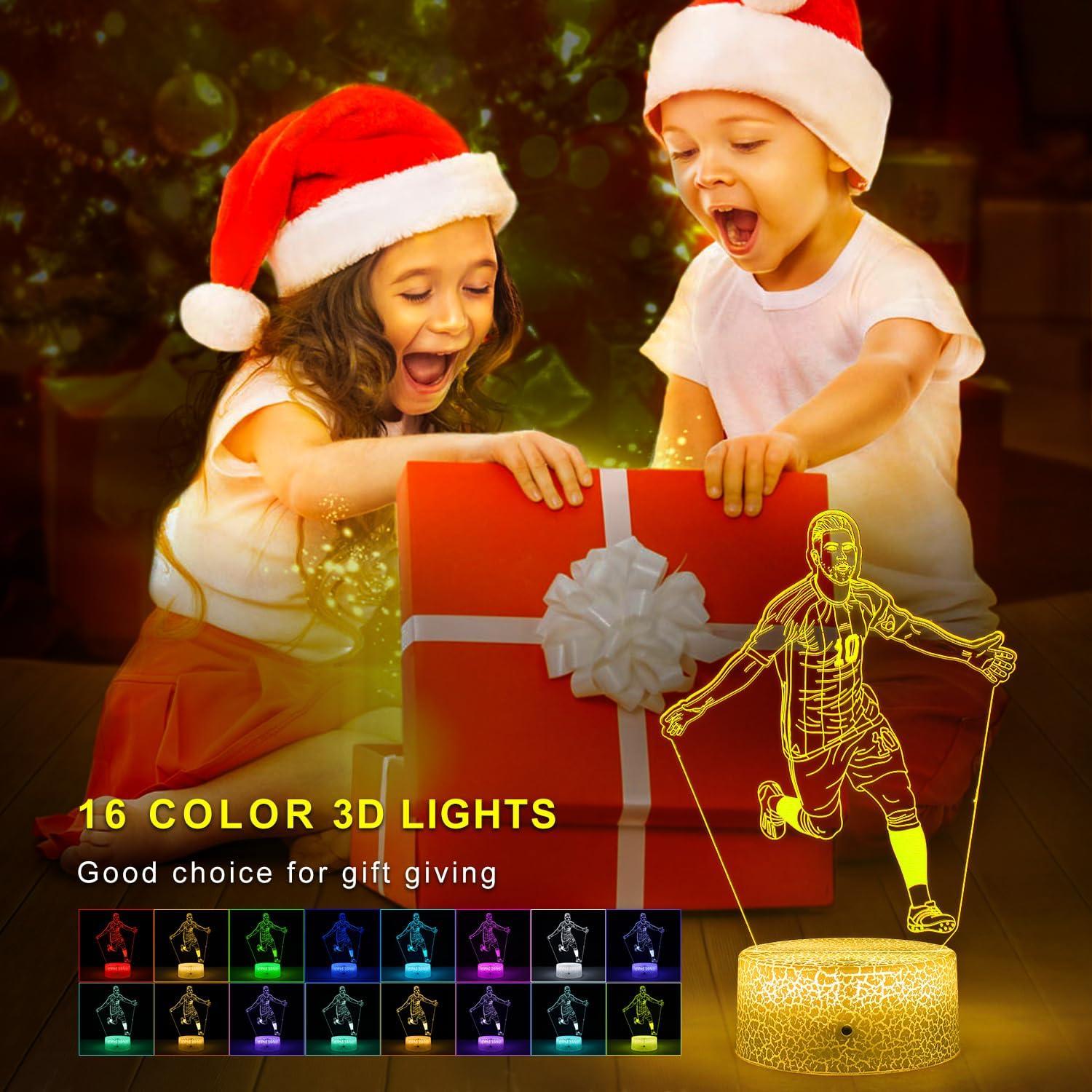 Lámpara 3D de Fútbol Argentina #10 ZeHaiYlf con Control Remoto